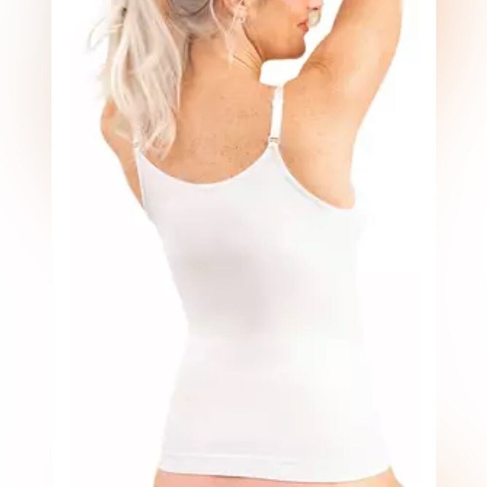 Shapermint Essentials White Scoop Neck Cami - Size L - Picture 3 of 9